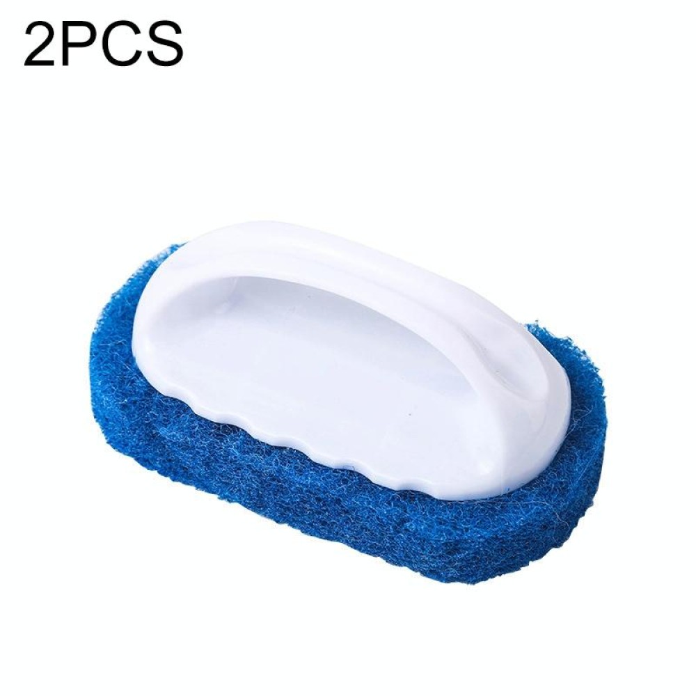 2pcs Decontamination Sponge Hard Bottom Cleaning Brushes Dry and Wet Cleaning Brush for Kitchen / Cooking Bench / Bathroom / Bathtub , Random Color Delivery