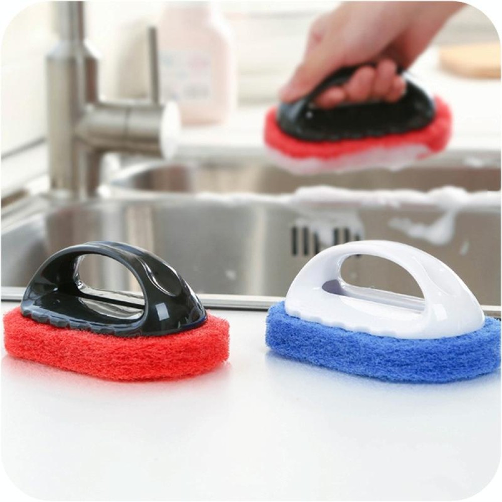 2pcs Decontamination Sponge Hard Bottom Cleaning Brushes Dry and Wet Cleaning Brush for Kitchen / Cooking Bench / Bathroom / Bathtub , Random Color Delivery