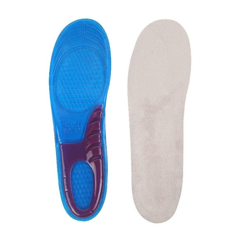 1 Pair Military Training Shock Resistance Sports Insoles Soft and Comfortable Stretch Thick Insoles, Size: M(38-42 Yards)(Blue)