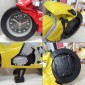Creative Artistic Motorcycle Alarm Clock Desk Clock Model for Household Shelf Decorations (Yellow)