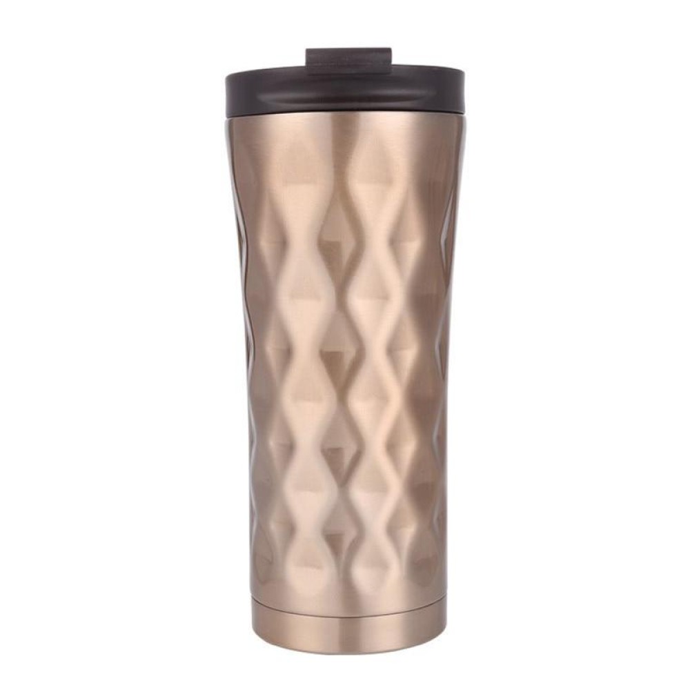500ml Irregular Double Layer 304 Stainless Steel Thermos Cup (Gold)