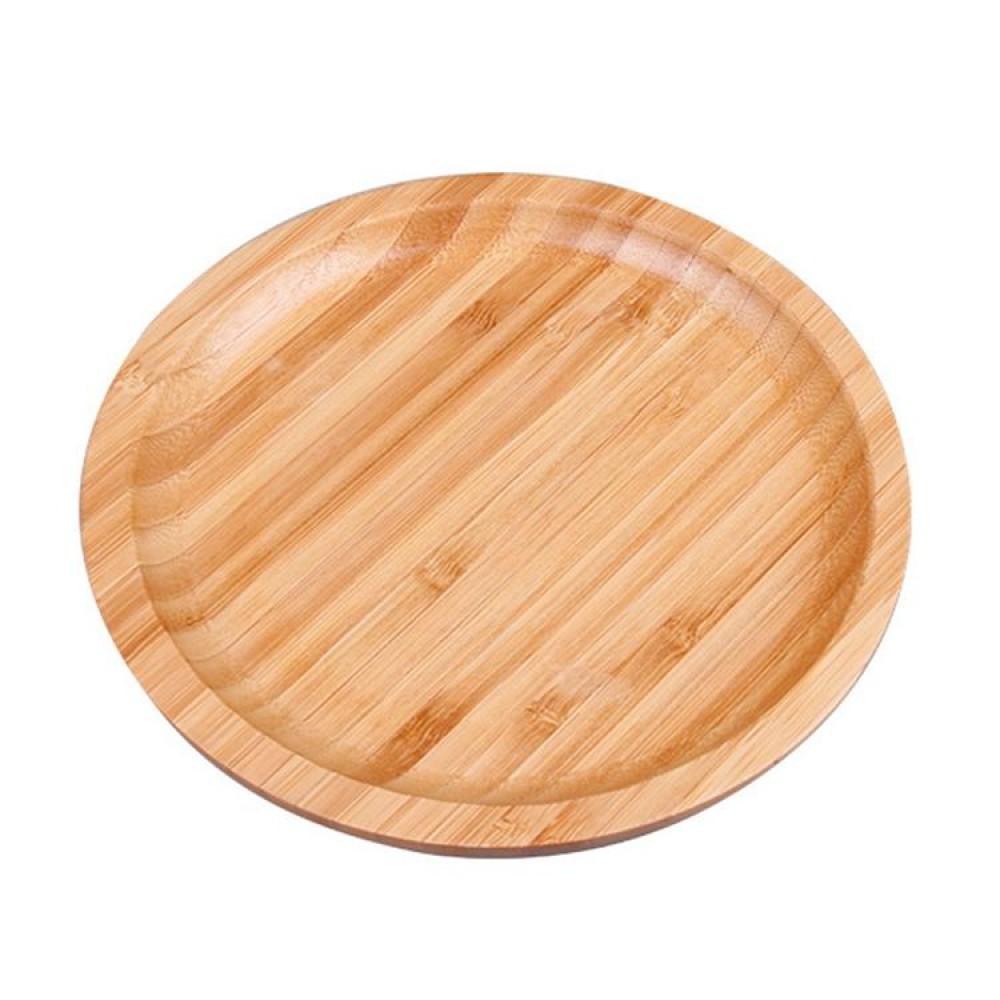 Household Creative Simple Round Bamboo Tea Tray Mini Tea Table, Diameter: 20cm