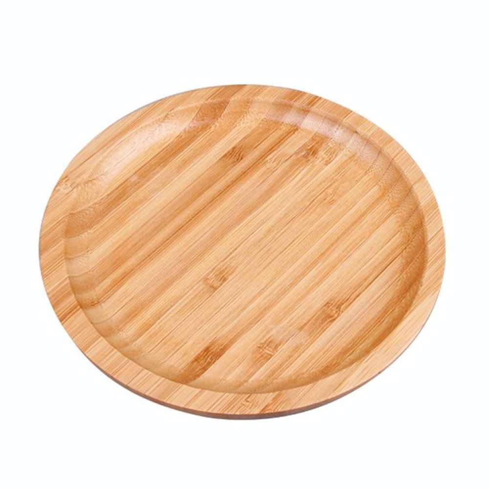 Household Creative Simple Round Bamboo Tea Tray Mini Tea Table, Diameter: 30cm