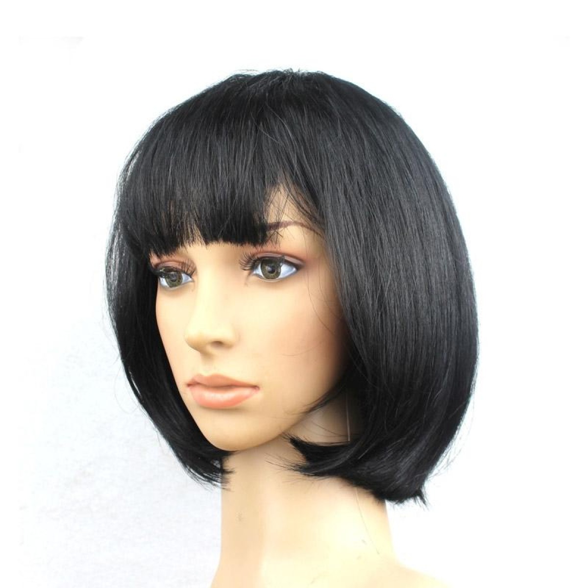 Party Cosplay Headwear Straight Short PET Wigs For Female(Black)