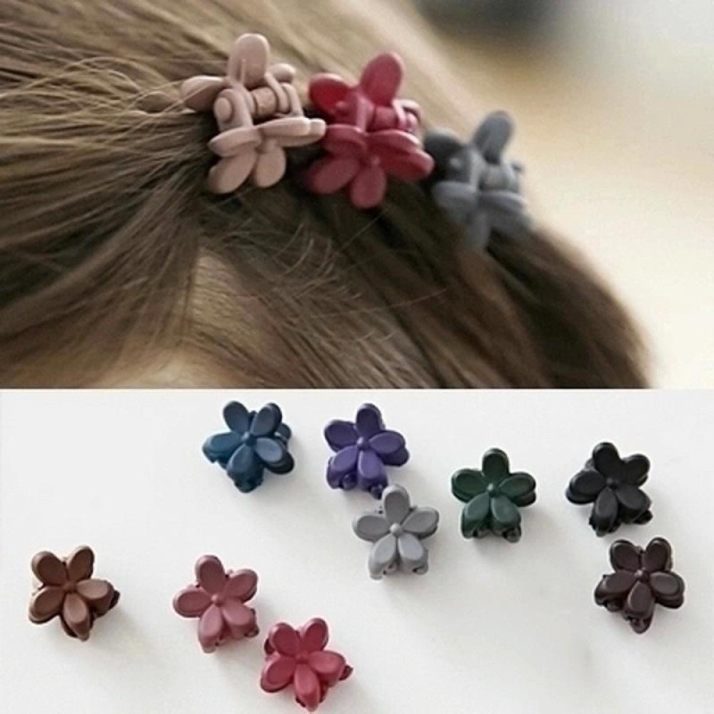 50 pcs Girls Cute Scrub Flower Mini Hairpin in Random Color Delivery