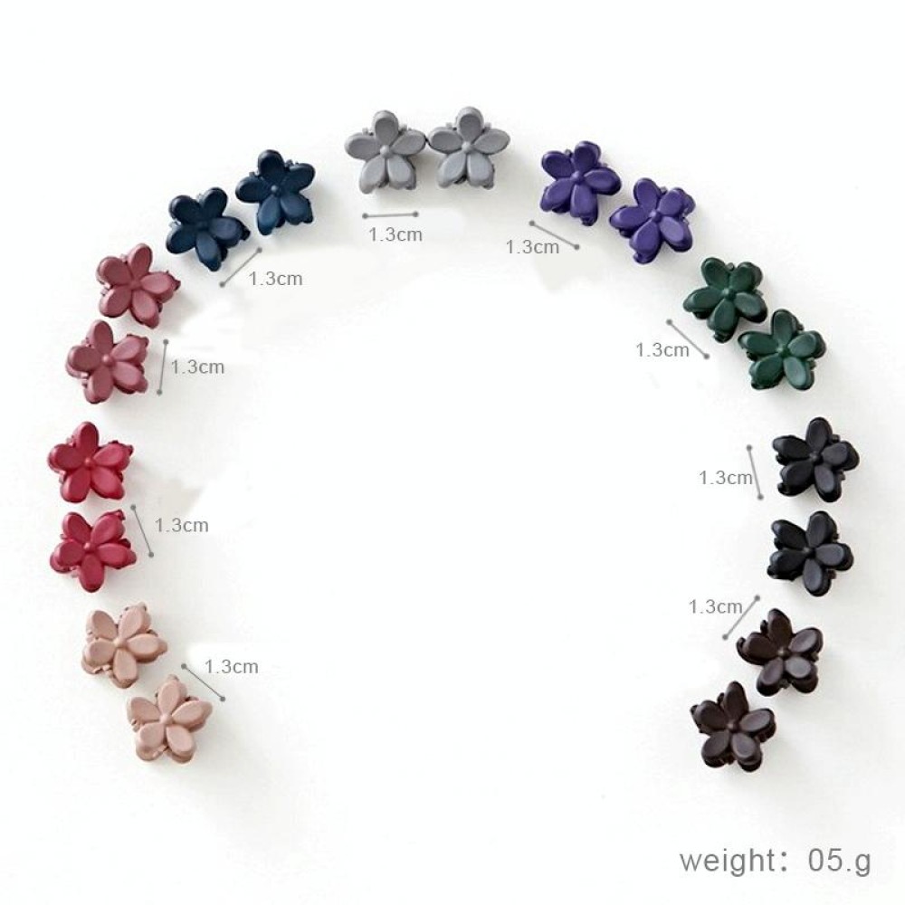 50 pcs Girls Cute Scrub Flower Mini Hairpin in Random Color Delivery