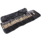 32 PCS Wood Color Handle Makeup Brush Set Beauty Kit + PU Leather Carrying Case