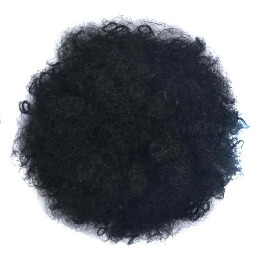 European and American Black People Explosion Head Fluffy Curl Hair Net Wig(Black)