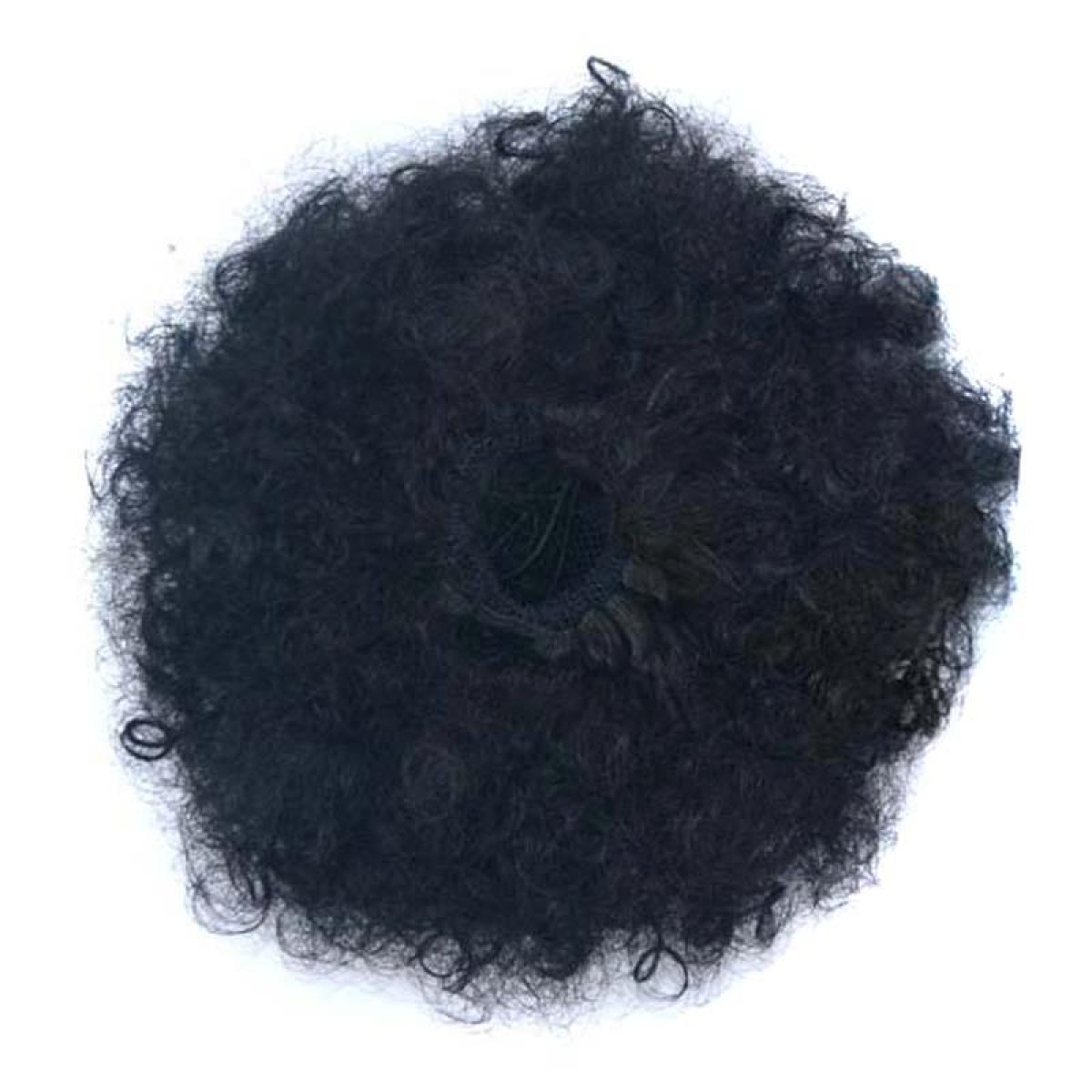 European and American Black People Explosion Head Fluffy Curl Hair Net Wig(Natural Black)