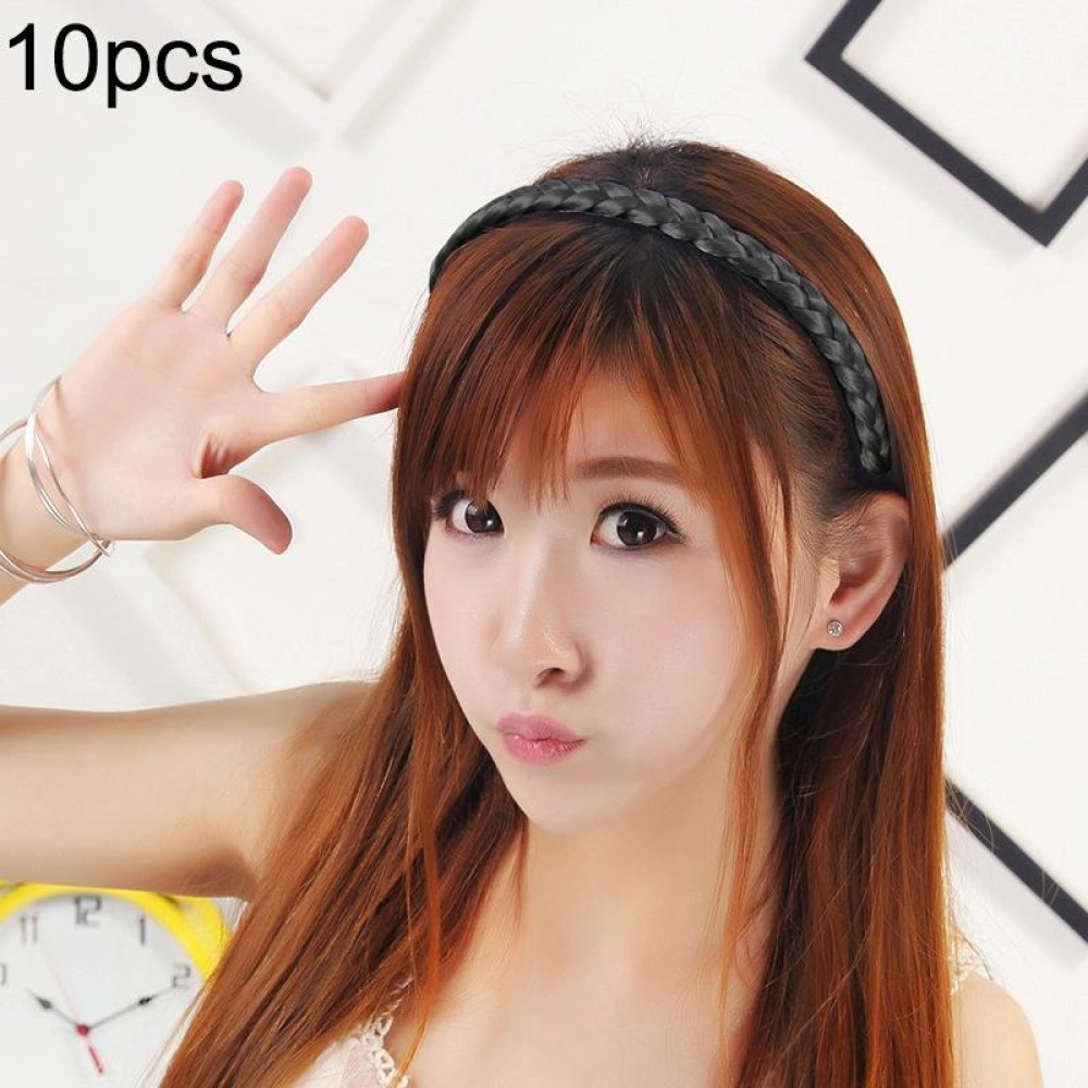 10 PCS Wig Twist Braid Jewelry Headband Hair Buckle(Black)