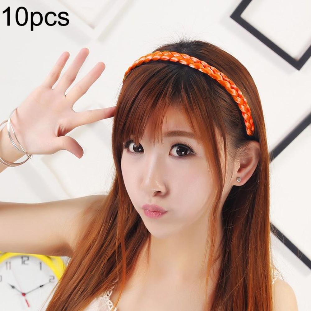 10 PCS Wig Twist Braid Jewelry Headband Hair Buckle(Orange)