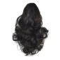 Natural Short Curly Hair Clip-on Pear Blossom Roll Horsetail Wig (Black Brown)