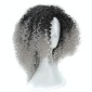 T191006 European and American Wig Headgear with Short and Small Curly Hair for Women (Light Grey)