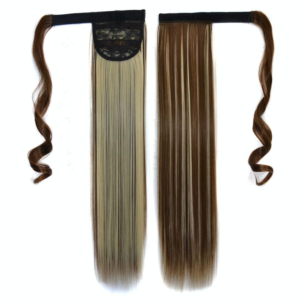 8H613# Invisible Seamless Bandage-style  Wig Long Straight Hair Wig Ponytail