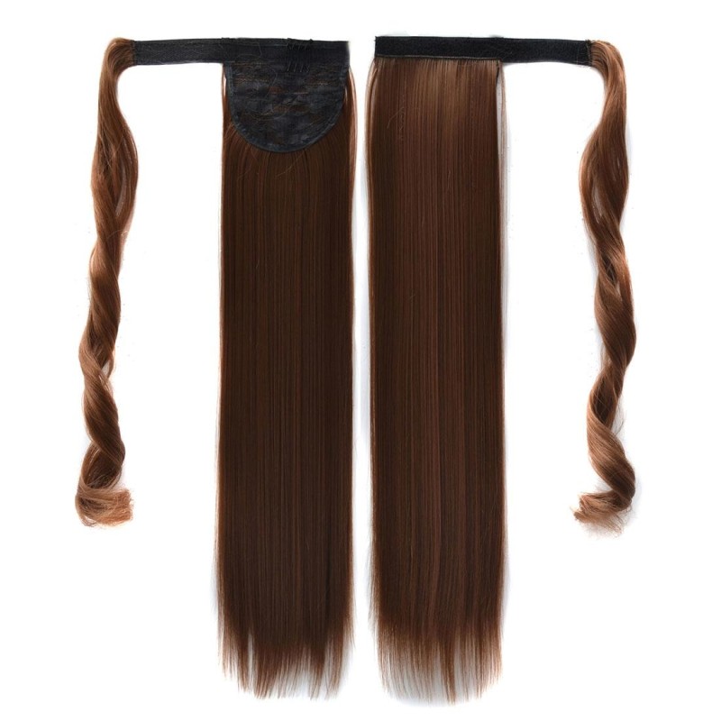 12# Invisible Seamless Bandage-style  Wig Long Straight Hair Wig Ponytail