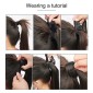 12H613# Invisible Seamless Bandage-style  Wig Long Straight Hair Wig Ponytail