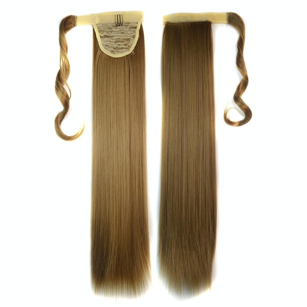 18M22# Invisible Seamless Bandage-style  Wig Long Straight Hair Wig Ponytail