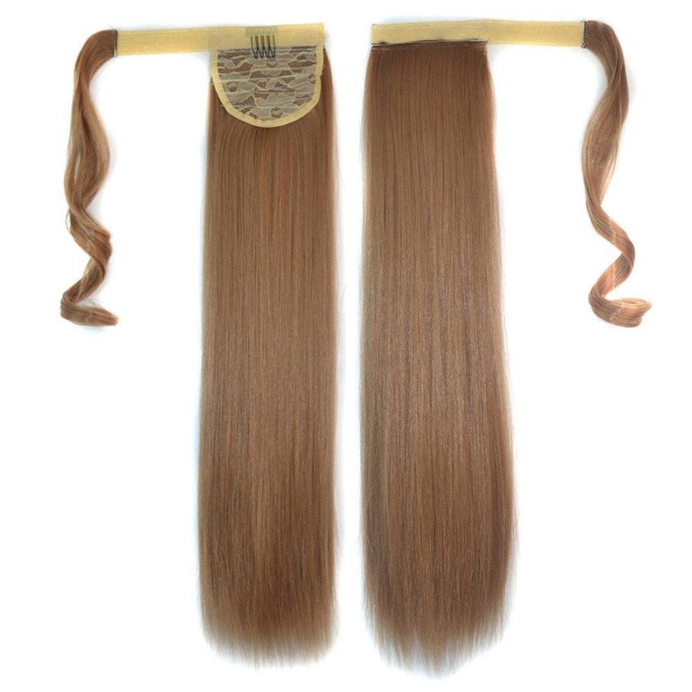 22# Invisible Seamless Bandage-style  Wig Long Straight Hair Wig Ponytail