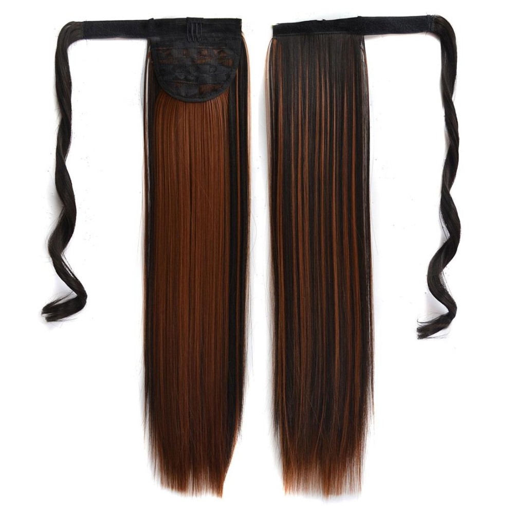2H30# Invisible Seamless Bandage-style  Wig Long Straight Hair Wig Ponytail