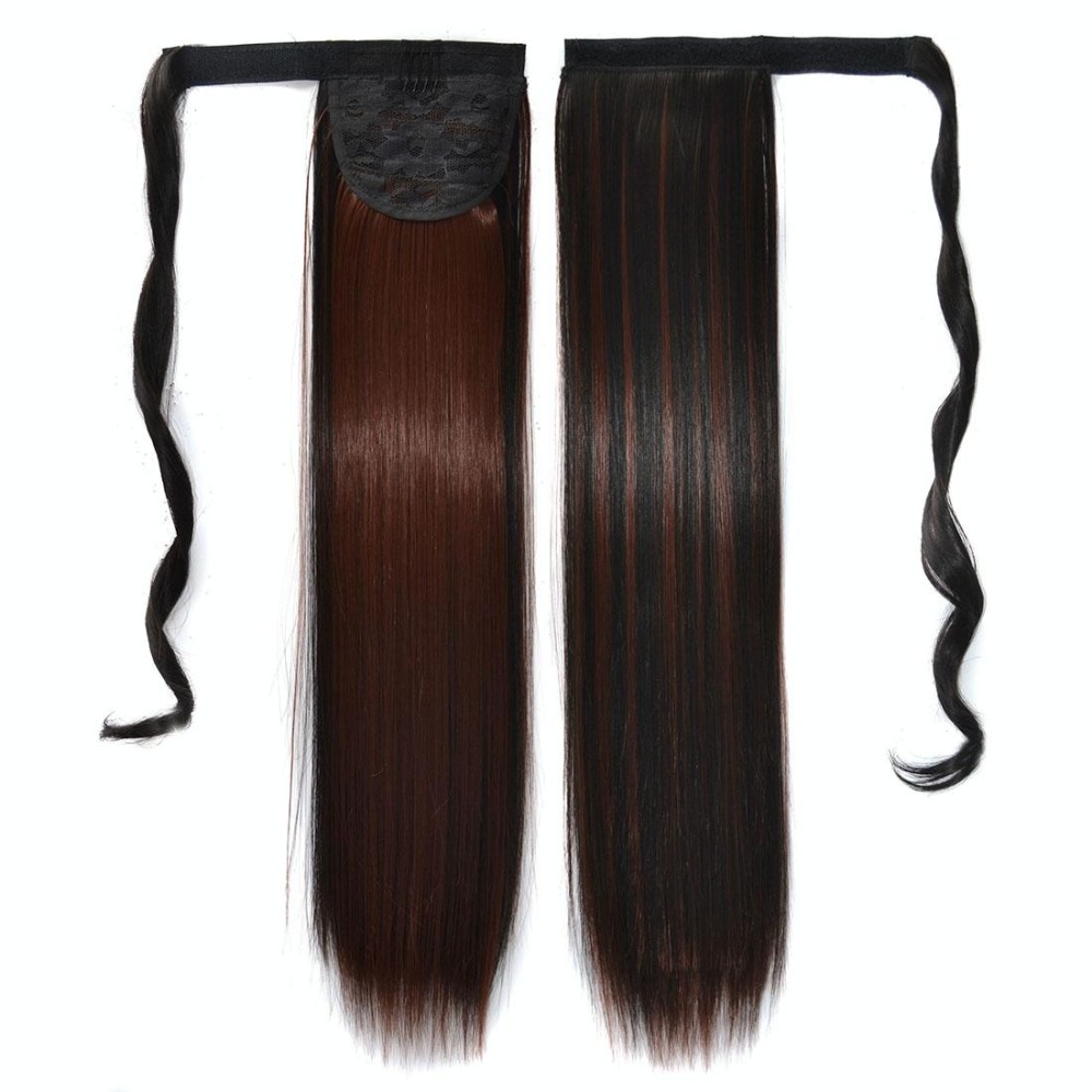 2H33# Invisible Seamless Bandage-style  Wig Long Straight Hair Wig Ponytail