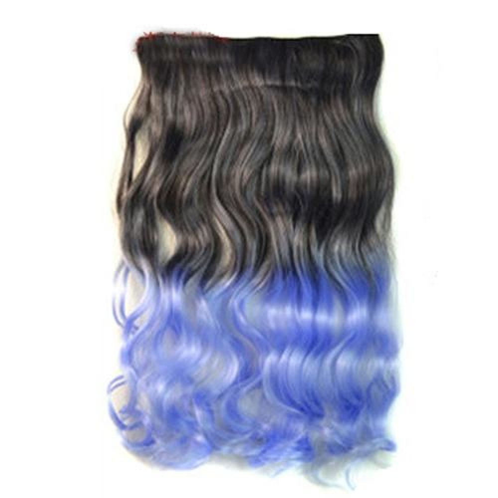 One-piece Seamless Hair Extension Piece Color Gradient Large Wave Long Curling Clip Type Hairpiece