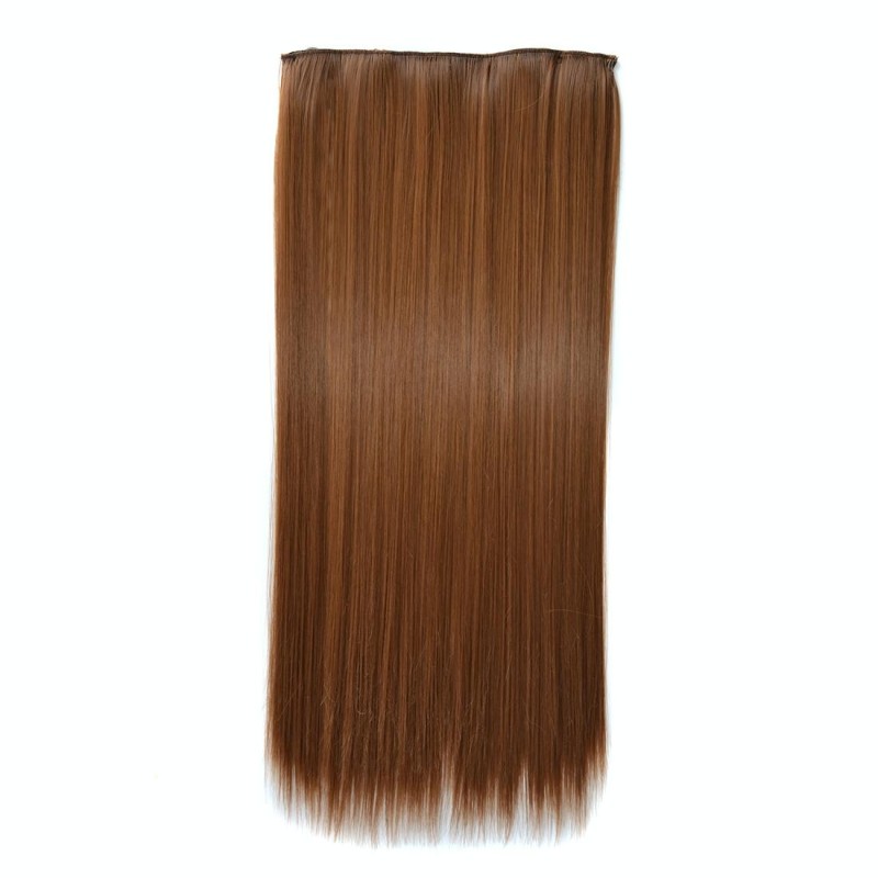 12M27# One-piece Seamless Five-clip Wig Long Straight Wig Piece