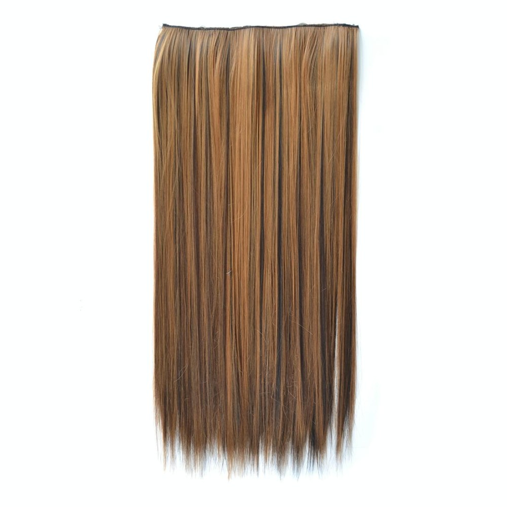 27H4# One-piece Seamless Five-clip Wig Long Straight Wig Piece