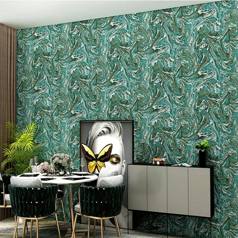 3D Stereo Background Wall Thicken Bedroom Wallpaper Non-woven Fabric, Specification: 0.53x10m(Green)