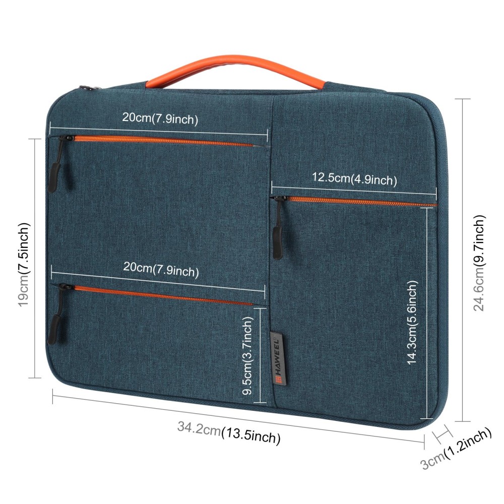 HAWEEL 13.0 inch Sleeve Case Zipper Briefcase Laptop Handbag For Macbook, Samsung, Lenovo Thinkpad, Sony, DELL Alienware, CHUWI, ASUS, HP, 13 inch -13.5 inch Laptops(Navy Blue)