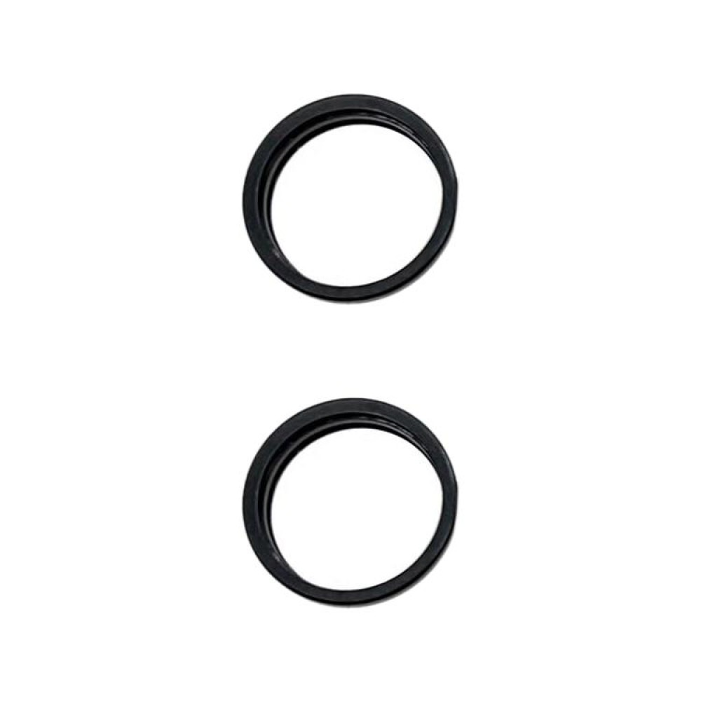 For iPhone 15 Pro / 15 Pro Max 3pcs/set Rear Camera Glass Lens Metal Outside Protector Hoop Ring (Black)