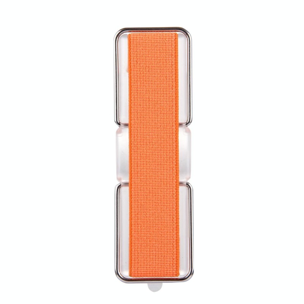 2 in 1 Adjustable Universal Mini Adhesive Holder Stand + Slim Finger Grip, Size: 7.3 x 2.2 x 0.3 cm(Orange)