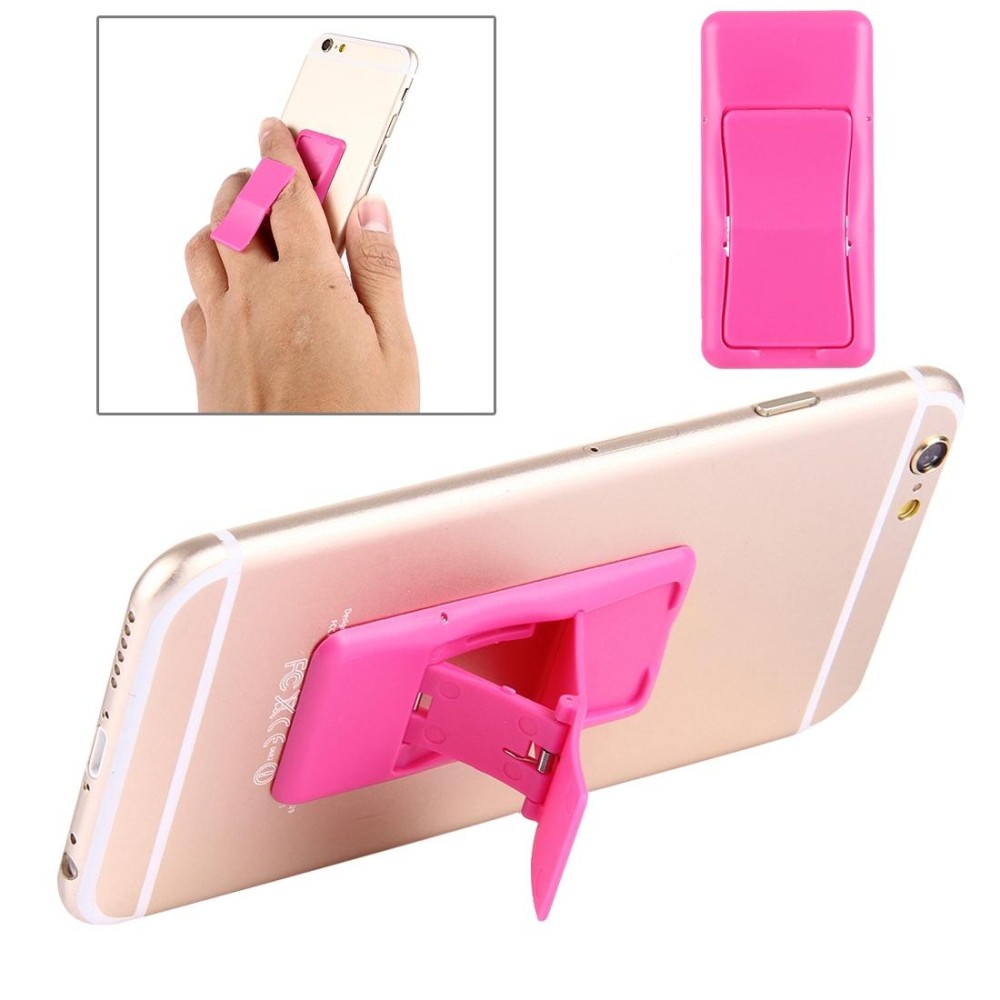 Concise Style Changeable Adjustable Universal Mini Adhesive Holder Stand, Size: 6.4 x 3.1 x 0.2 cm, For iPhone, Galaxy, Huawei, Xiaomi, LG, HTC and Tablets(Magenta)