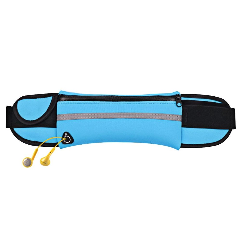 Minimalist Stylish Style Multifunctional Outdoor Sports Running Hiking Riding Travelling Belt Sweatproof Waterproof Diving Material Waist Bag Protective Case for 6 inch Phone with Card Pocket & Earphone Hole & Elastic Bandage & Sturdy Buckle &
