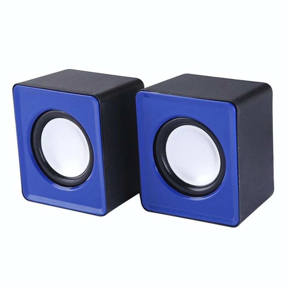 USB Mini Mobile Phone Computer Wired Speaker, Does Not Support Tuning(Blue)