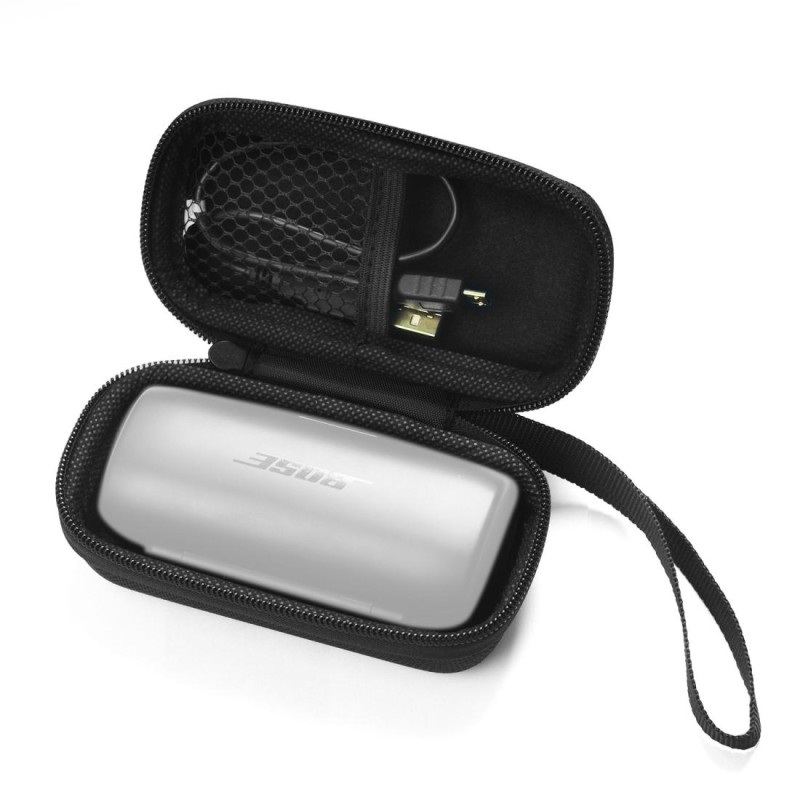 2 PCS Portable Handheld Shockproof Bluetooth Headset Protective Box Storage Bag for Bose SoundSport Free(Black)