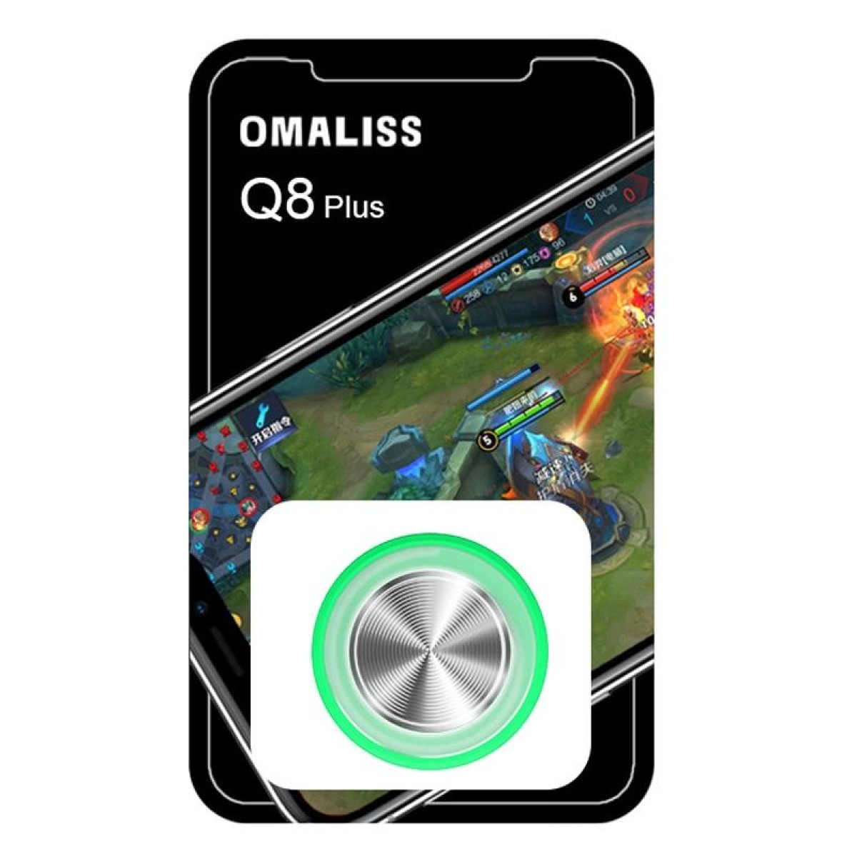 Q8plus Mobile Phone Game King Glory Game Handle Sucker Rocker Game Assist Tools (Green)
