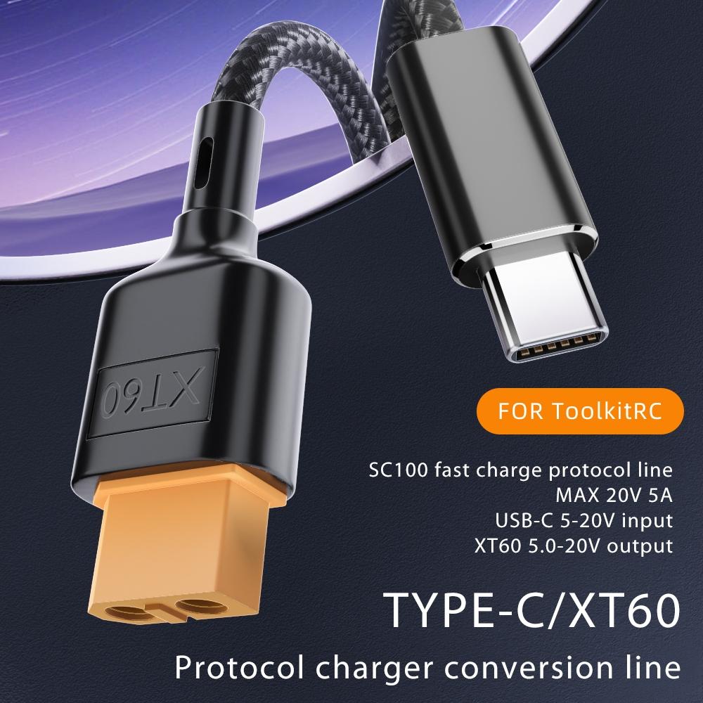 USB-C / Type-C to XT60 Data Cable, Length: 100cm
