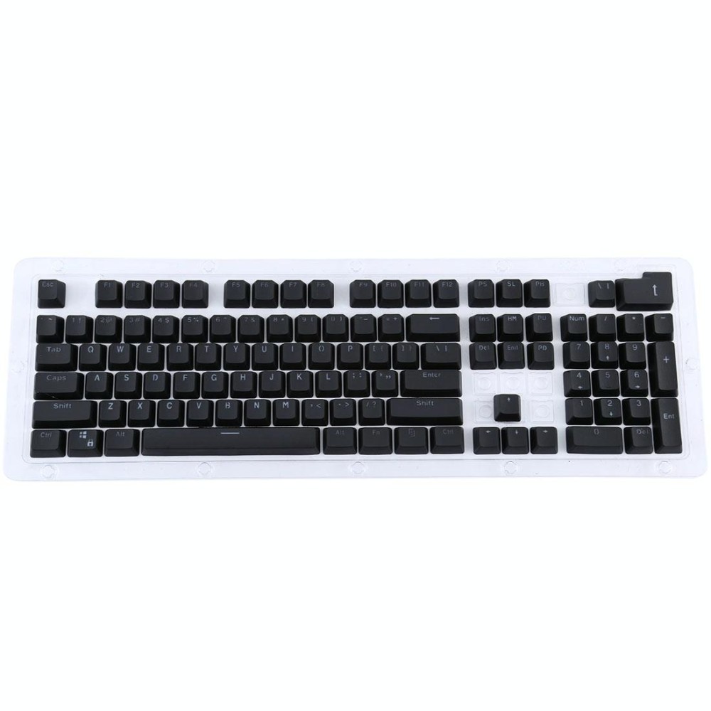 104 Keys Double Shot PBT Backlit Keycaps for Mechanical Keyboard(Black)