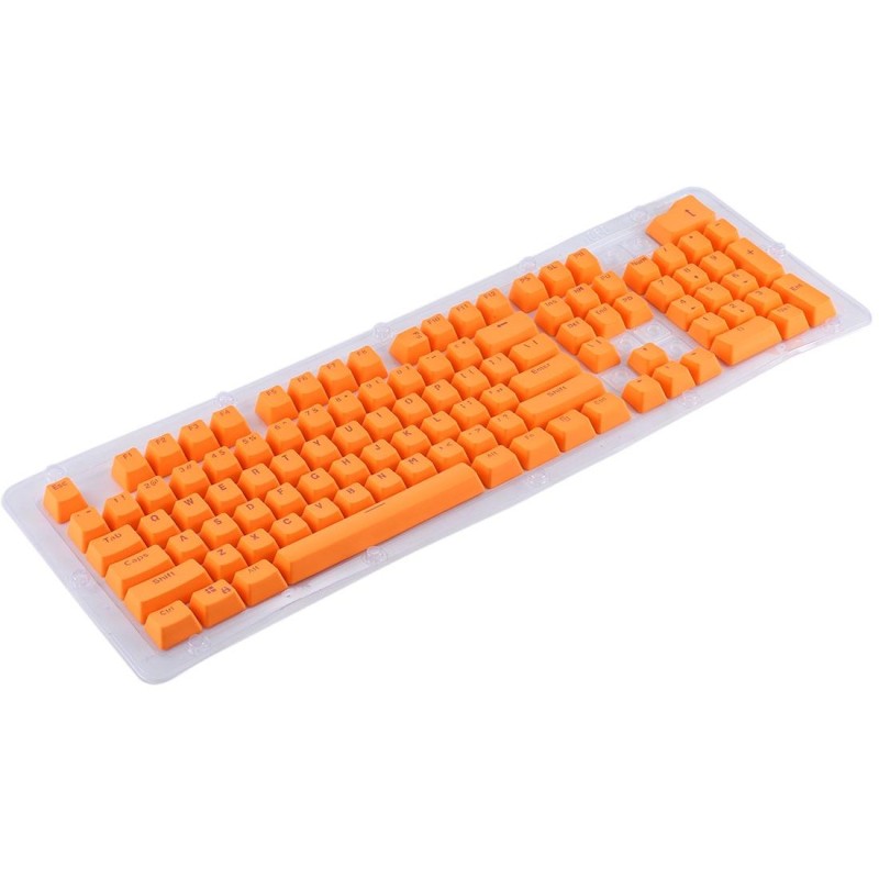 104 Keys Double Shot PBT Backlit Keycaps for Mechanical Keyboard(Orange)