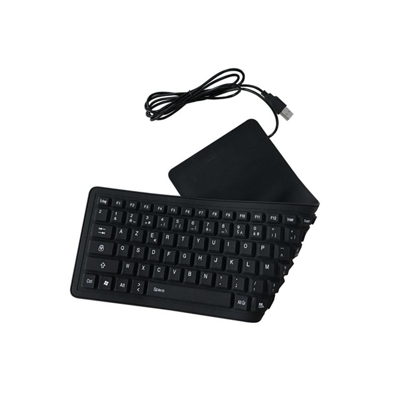 103 Key French USB Wired Silicone Waterproof Keyboard Desktop Notebook Keyboard, Cable Length: 1.5m