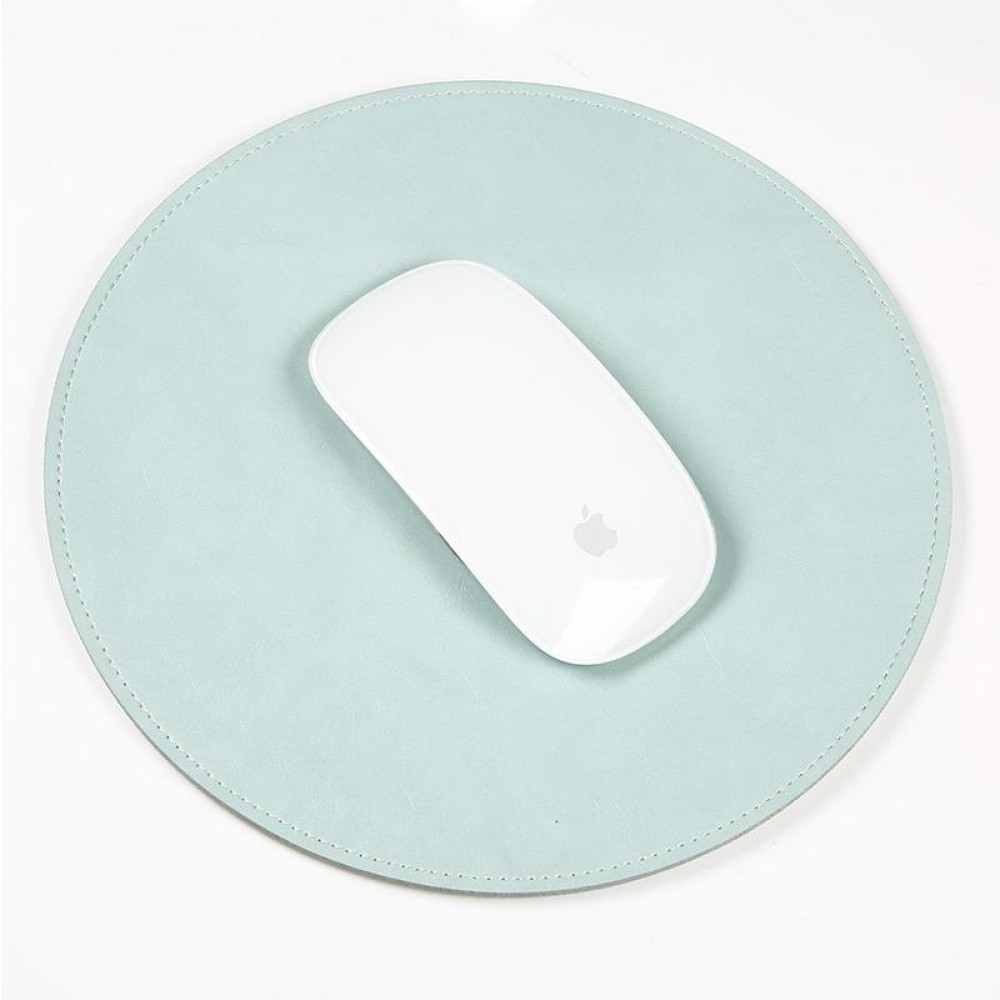 Microfiber Crazy Horse Texture Circular Waterproof Mouse Pad(Mint Green)