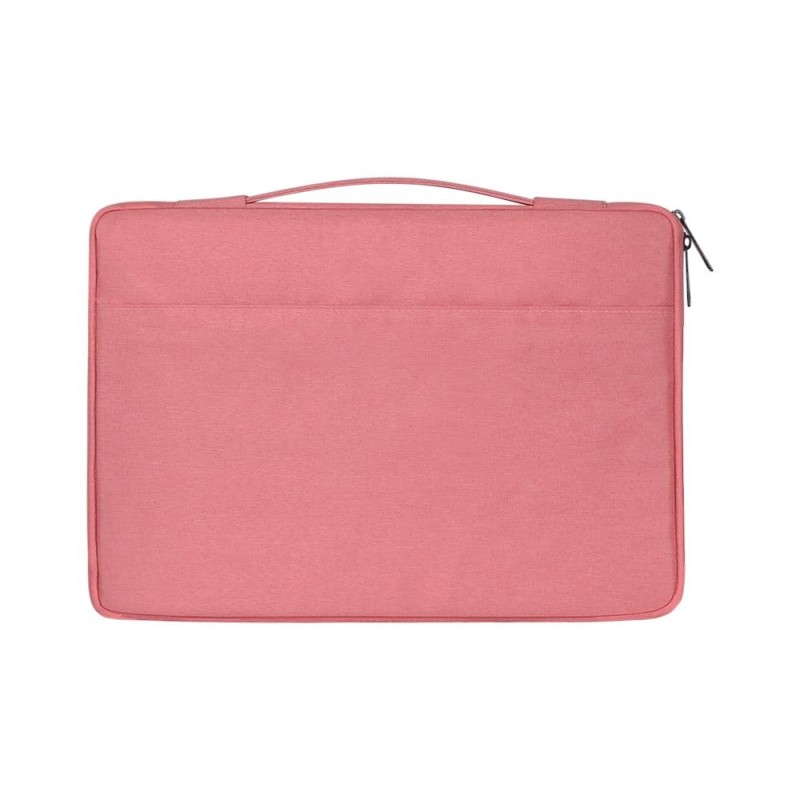 11.6 inch Fashion Casual Polyester + Nylon Laptop Handbag Briefcase Notebook Cover Case, For Macbook, Samsung, Lenovo, Xiaomi, Sony, DELL, CHUWI, ASUS, HP(Pink)