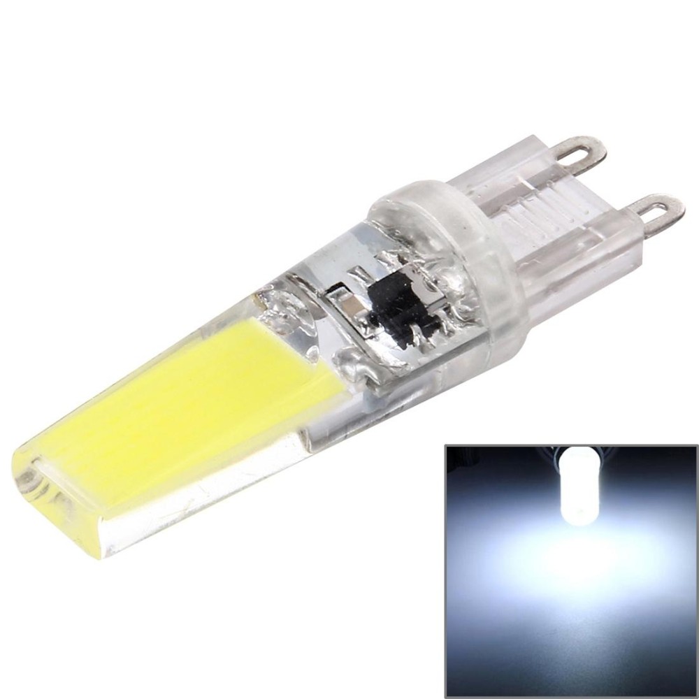 G9 3W 300LM COB LED Light , Silicone Dimmable for Halls / Office / Home, AC 220-240V, Transparent Plug(White Light)