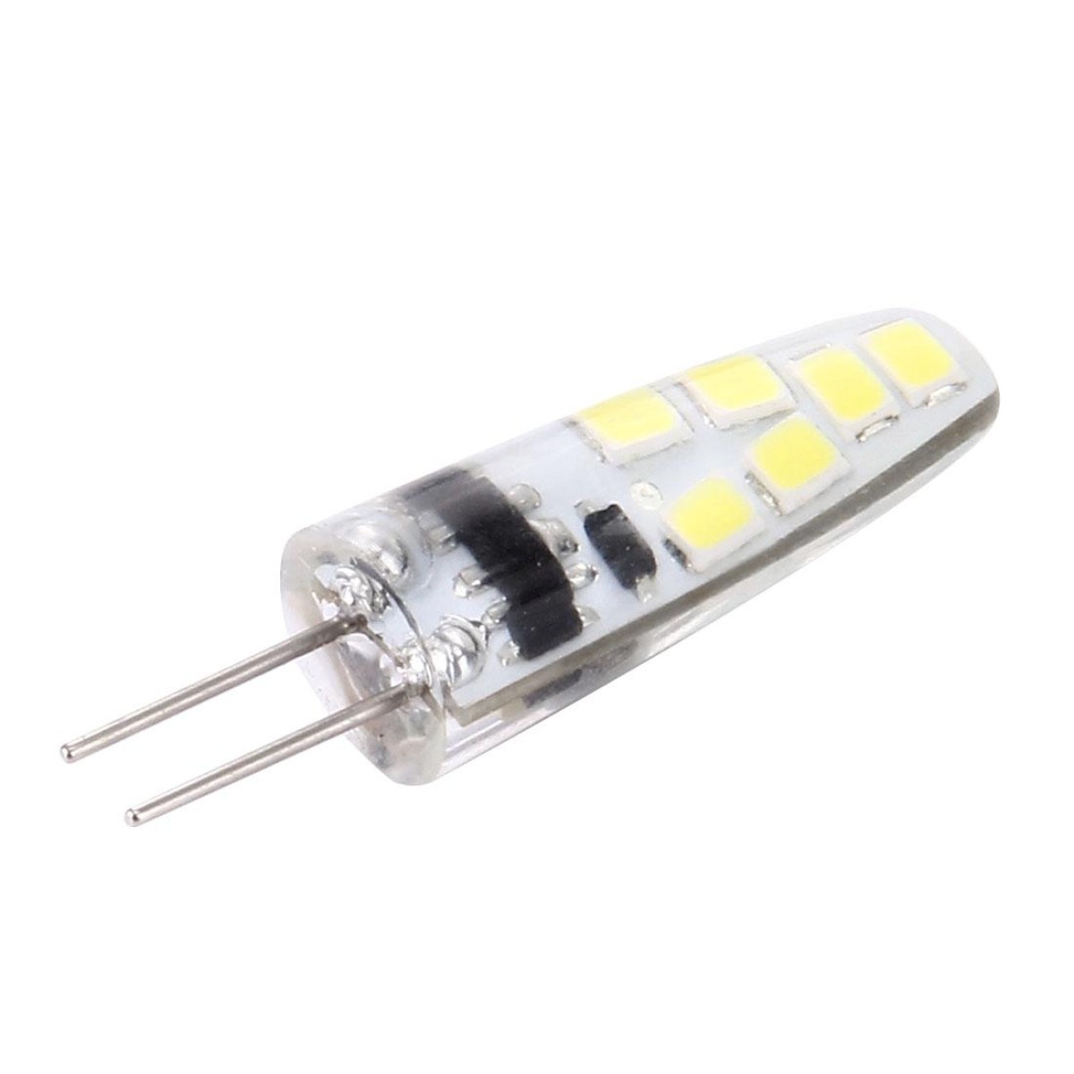 G4 2W 180LM Corn Light Bulb, 12 LED SMD 2835 Silicone, DC 12V, Small Size: 4.1x1x1cm(White Light)