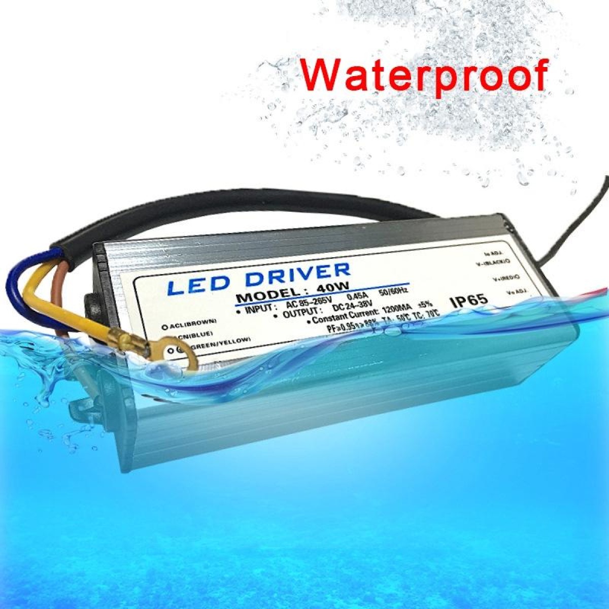 30W LED Driver Adapter AC 85-265V to DC 24-38V IP65 Waterproof