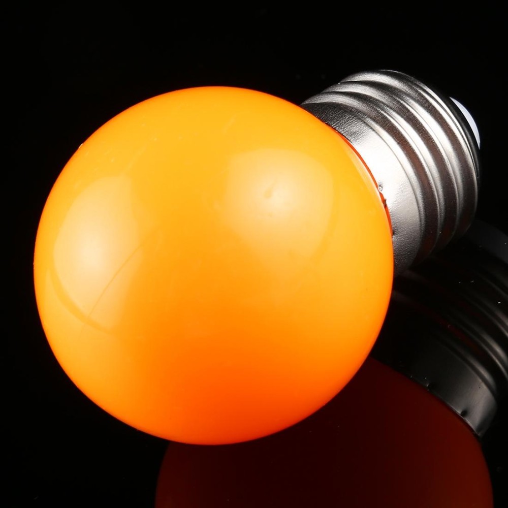 10 PCS 2W E27 2835 SMD Home Decoration LED Light Bulbs, DC 12V (Orange Light)