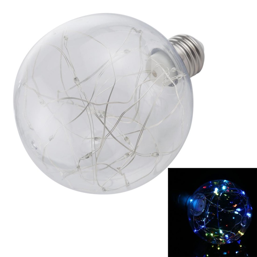 G95 E27 3W 80 LM Filament Retro Fairy LED String Light Bulb, AC 220V (Colorful Light)