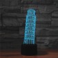 Paris Leaning Tower Shape 3D Colorful LED Vision Light Table Lamp, USB & Battery Version