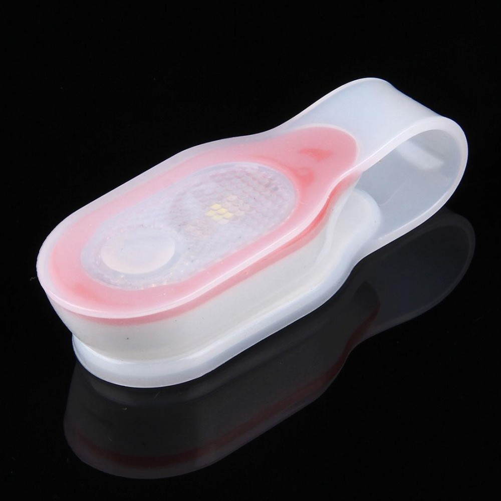 LED Magnetic Clothes Silicone Clip Lamp, CR2032 Button Batteries Powered(Red)