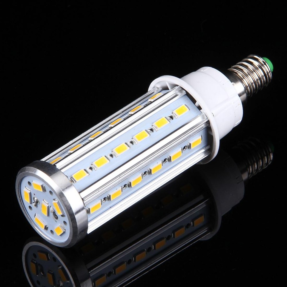 10W Aluminum Corn Light Bulb, E14 880LM 42 LED SMD 5730, AC 85-265V(White Light)